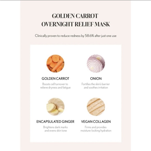 Byroe New York Golden Carrot 🥕 Overnight Relief Mask and Cosmedix brush duo NEW - Picture 5 of 11